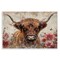 Stupell Industries Highland Cow in Spring Wall Plaque Art Design by LSR Design Studio